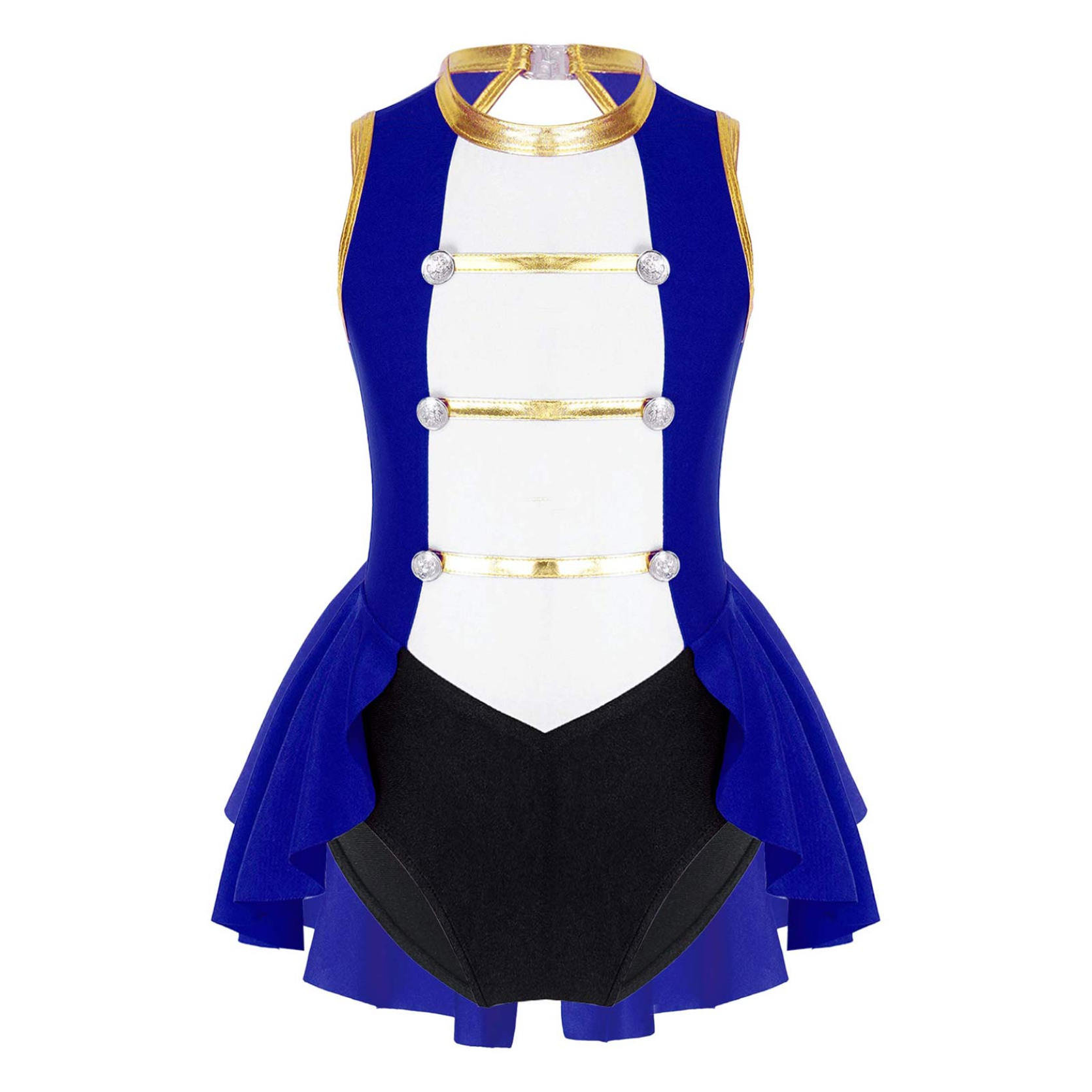 

Детские костюмы для косплея циркового манежа для девочек, костюм-купальник без рукавов на Хэллоуин, карнавальный гимнастический комбинезон 9-10 Years королевский синий