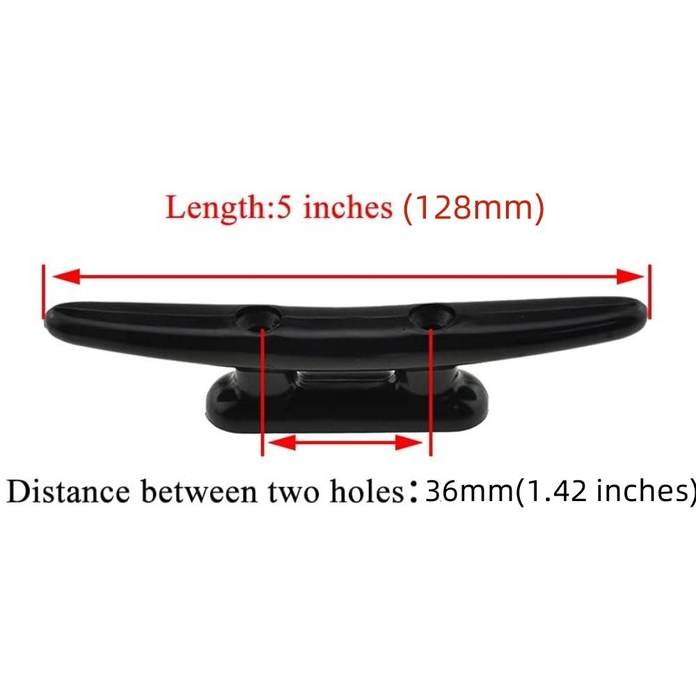 Boulon d'ancre de bateau en nylon – Boulon d'ancre de quai avec vis en acier inoxydable, Pour kayak, canoë, petit bateau, Décoration d'intérieur DIY (Plusieurs tailles, Noir)