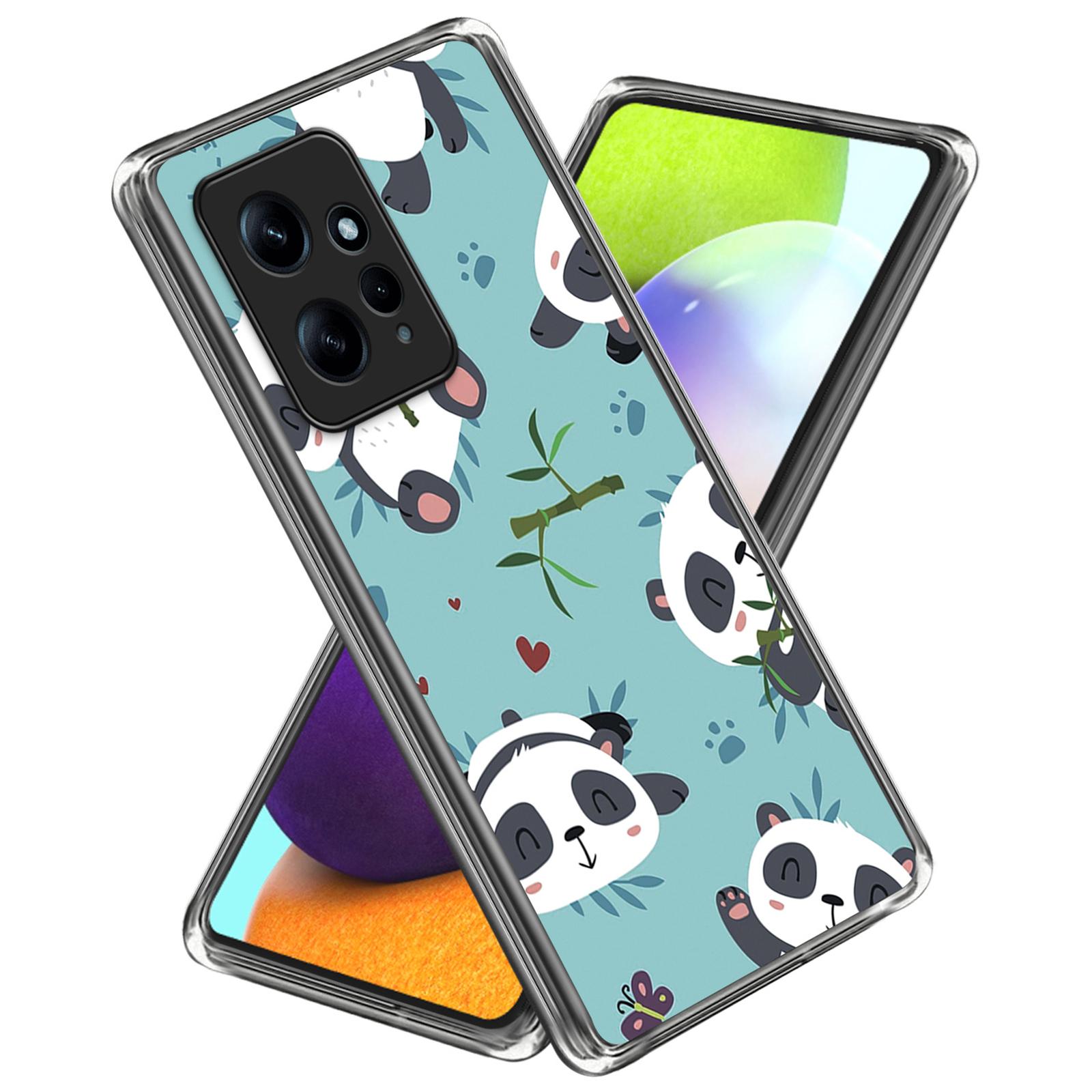 

Для Xiaomi Redmi Note 12 4G чехол для телефона ТПУ чехол с защитой от царапин Cute Pandas