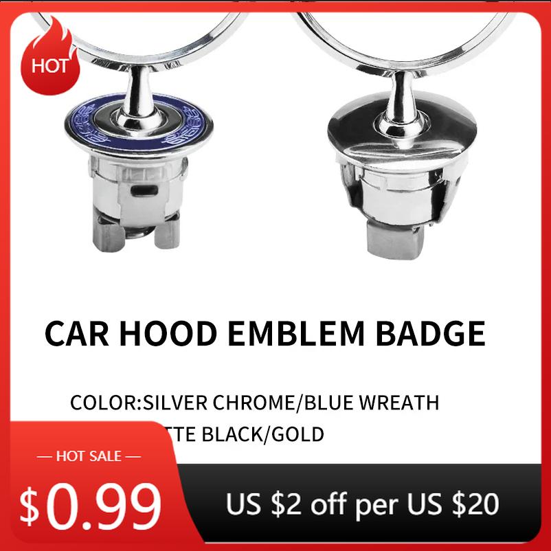 

2025 Hot Car Sticker 1Pcs 3D Zinc Alloy Car Front Hood Emblem Bonnet Label Badge for Mercedes Benz W203 W204 W205 W206 W212 W213 синій