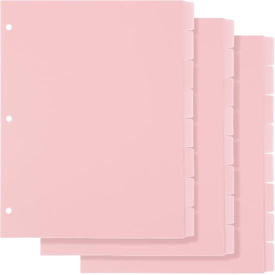 3 Sets 8 Tab Blue Binder Dividers for 3 Ring Binders 8.5 x 11 Inch Binder Dividers with 3 Hole Punched Page Dividers Sturdy Binder Index Dividers for