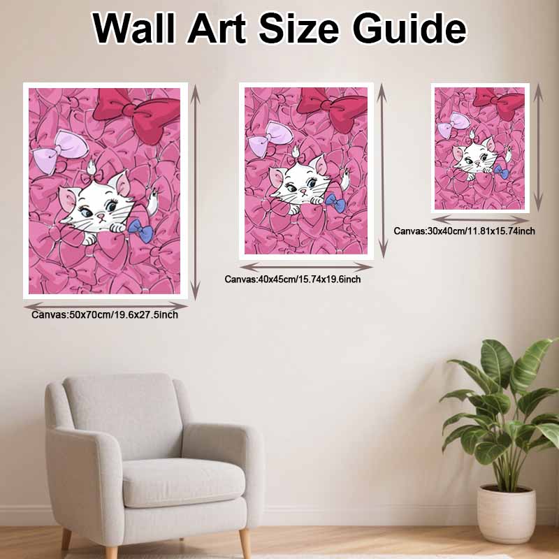 Disney Diamond Painting 5D DIY Marie Cat Diamond Painting Art Diamond Painting Kit Adult/Beginner Gift Idea Home Decor