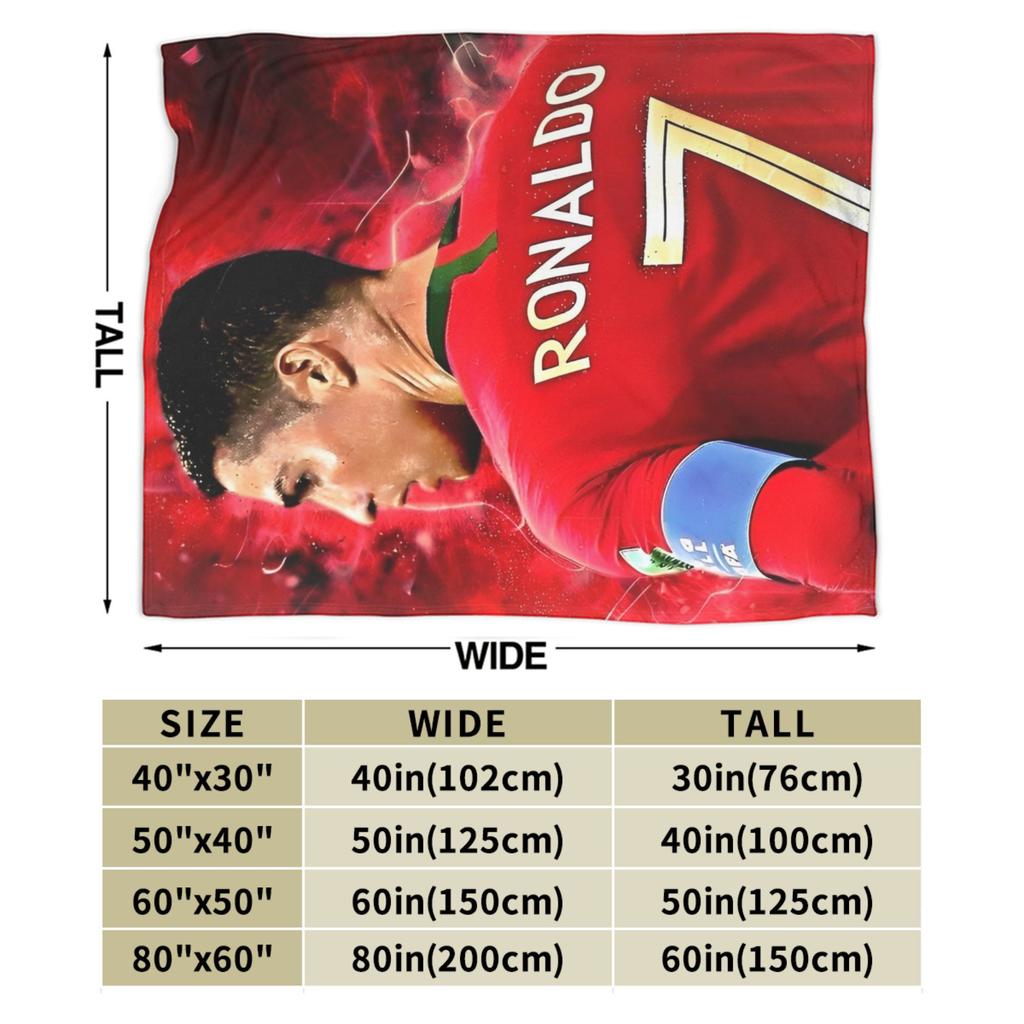 CR7 Blanket Ronaldos Wool Funny Warm Throw Blankets for Home Textile Decor