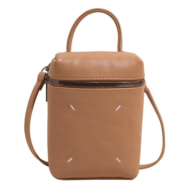 

Простая коробка сумка для мобильного телефона 2025 кожаная высококлассная коробка на плечо сумка-мессенджер летняя женская сумка хаки