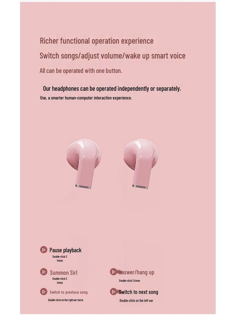 Q New In-Ear Noise-Cancelling Bluetooth Headphones: Long Battery, Wireless, High Sound Quality, Universal for All Phones