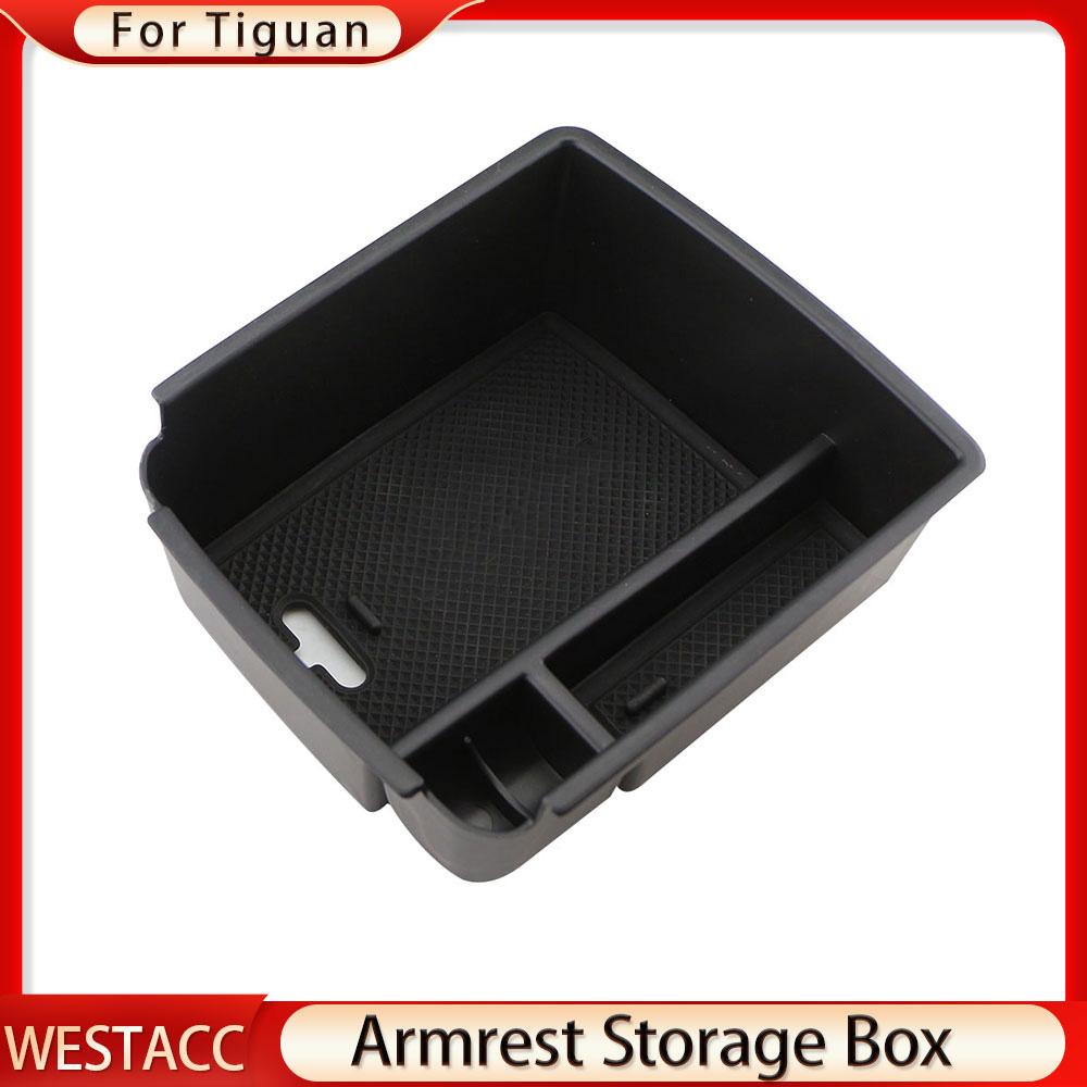 Úložný box středové loketní opěrky pro Volkswagen VW Tiguan Mk2 2016 - Pouzdro na organizér na rukavice