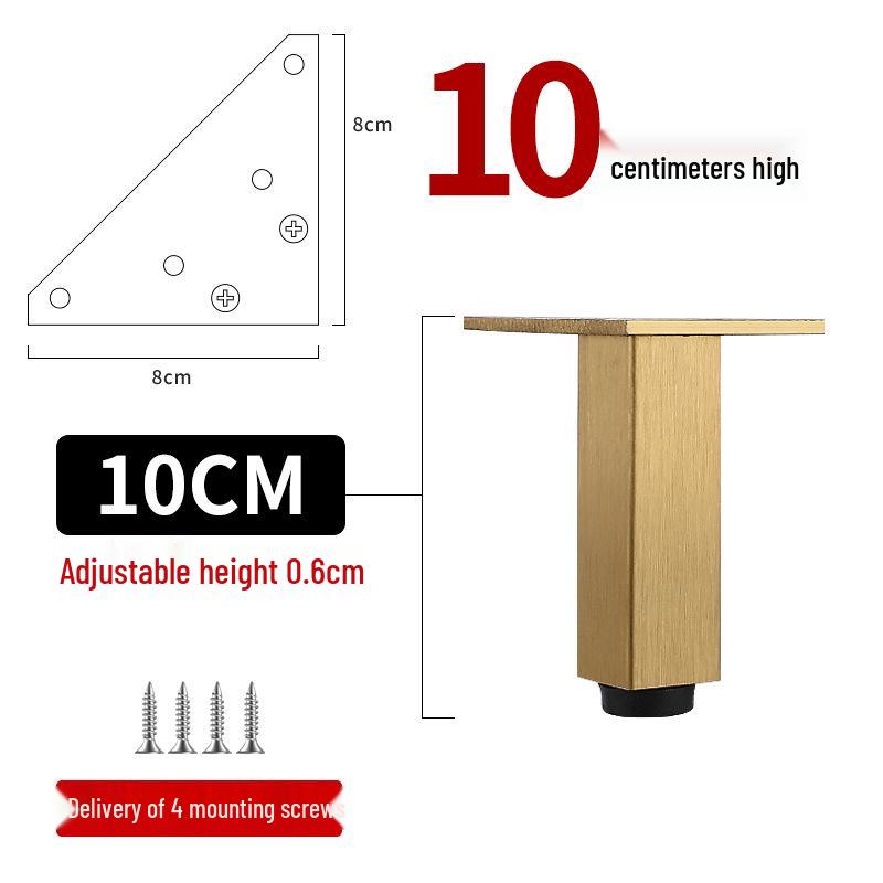 Adjustable Aluminum Alloy Furniture Legs for Cabinets, Sofas, Coffee Tables, TVs, and Beds