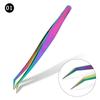 New Designed Isolation Lash Extension Tweezers High Precision Stainless Steel Curved Tip Tweezers Quick-Separator Makeup Tools