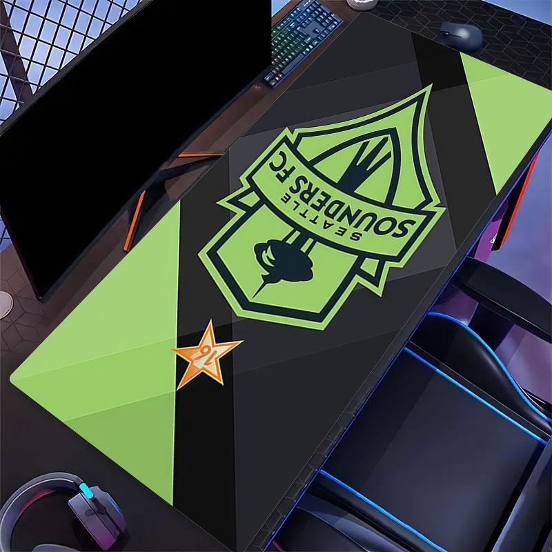 FC Seattle Sounders Mouse Pad, Large Gaming Desk Mat, Non-slip XXL Mousepad for Laptop & Tablet, Mini PC Playmat with Stitched Edges