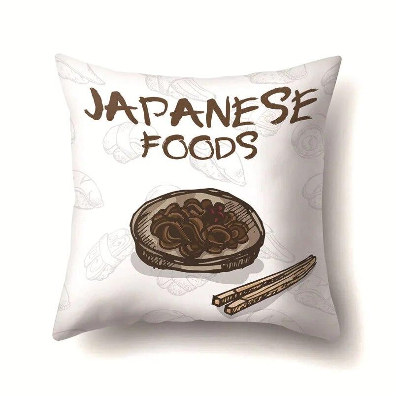 Food Pillow Cover Car Office Cushion  Sofa Bedroom Living Room