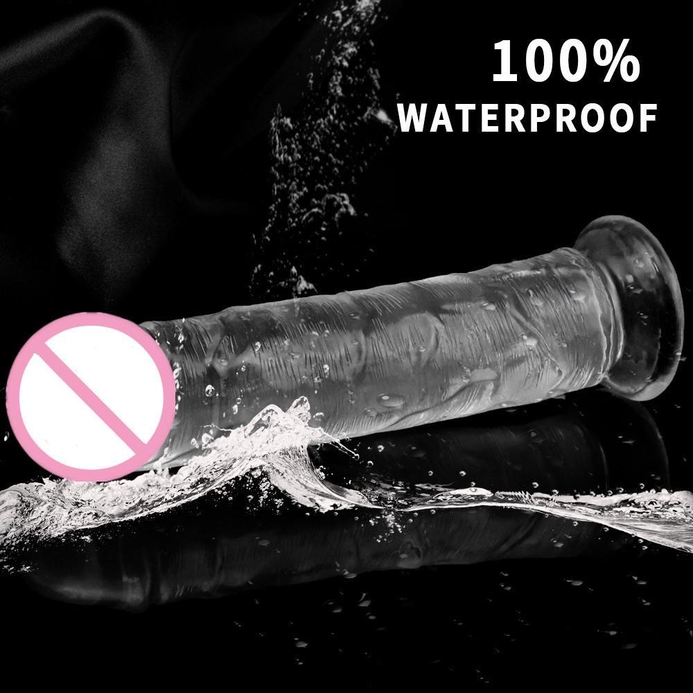 Crystal Egg Free Penis Female Transparent Dildo Manual Masturbator Anal Plu Penis Adult Product