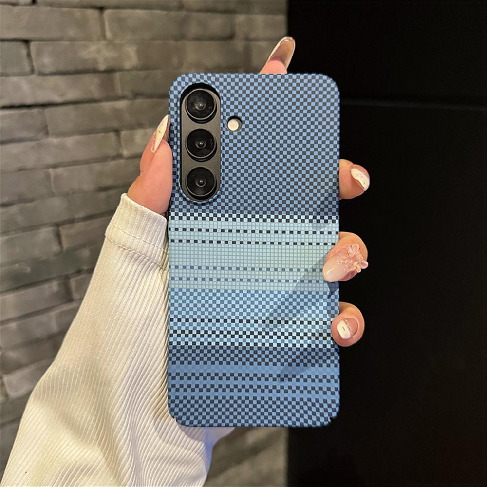 Slim Magnetic Carbon Fiber Pattern Case For Samsung Galaxy S23 S24 S2 Ultra Plus For Shockproof Hard PC Cover