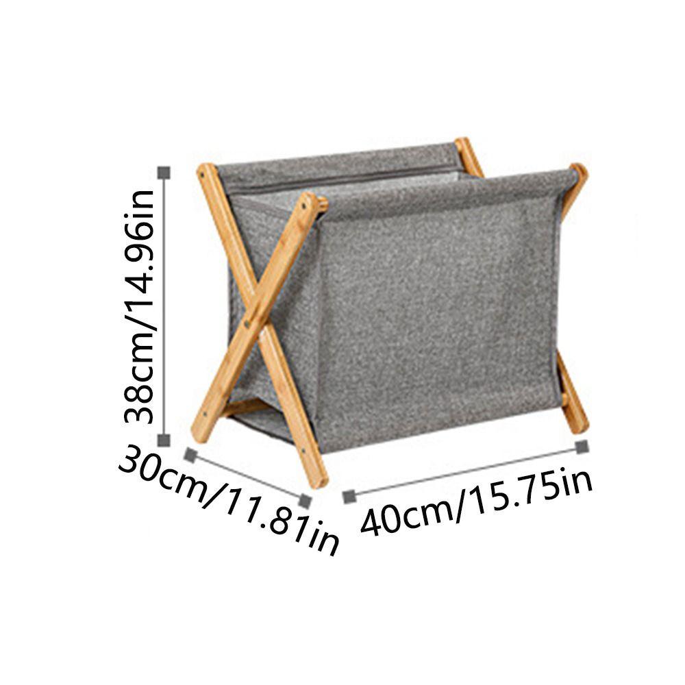 Bamboo Bracket Laundry Basket Foldable Dirty Clothes Organizer Collapsible Clothes Bins  Home