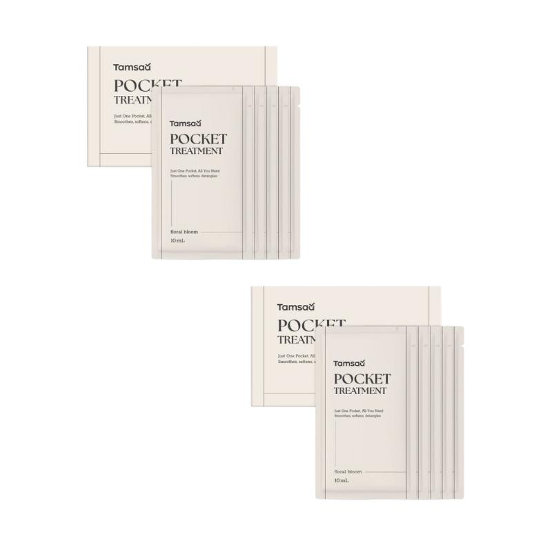 TAMSAA Pocket Hair Treatment 10ml × 50pcs | Single-Use Travel Hair Pack |Deep Moisture & Shine Care | Herbal & Floral Bloom Fragrance