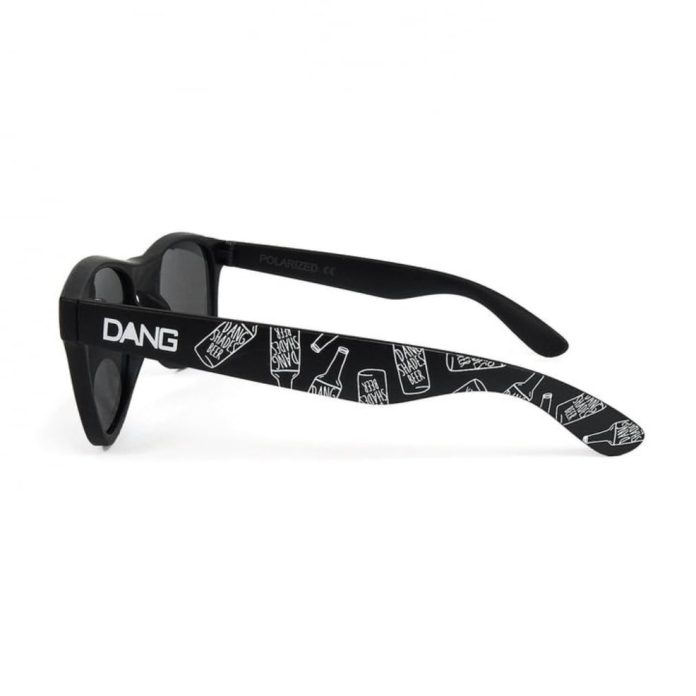 DANG LOCO Sunglasses, Black Matte with Beer x Black Smoke Polarized, 2024 Model (vidg00475)
