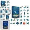 Christmas Countdown Calendar With Marine Animal Acrylic Ornaments For Holiday Decor