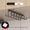 Double Row No-Drill Seamless Cabinet Door Hanging Storage Rack with Hooks