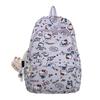 Schoolbag small fresh contrasting color backpack bag girl ins college style print cartoon tide backpack junior high school student schoolbag