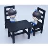 Miniature Kitchen Table And Chairs Set Wooden Dollhouses Furniture For 1/6 Scale Doll Decors