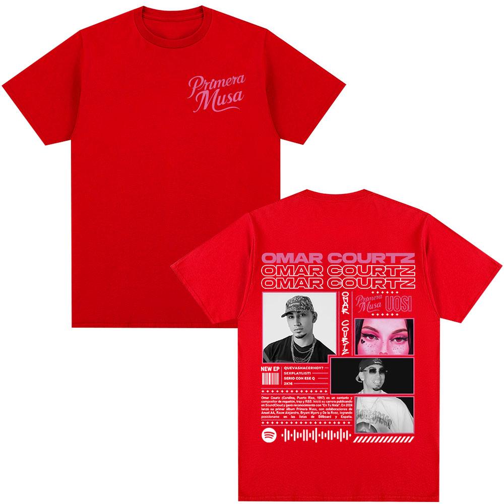 

Rapper Omar Courtz Primera Musa Album Tour Merch T Shirt Unisexs Women Hip Hop Fashion Tshirt Casual Cotton Short Sleeve Tshirts S