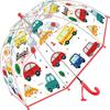 Transparent Long Handle Umbrella Easy Grip Hook Kids Umbrella Lightweight Dome Umbrella  Children