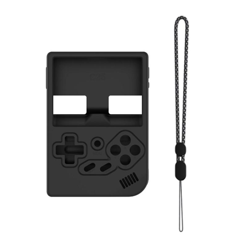 

Full Coverage Case Silicone Shell for RG35XX Gamepad Housing with Lanyard Skin Case Consoles Dust Cover 1 чорний