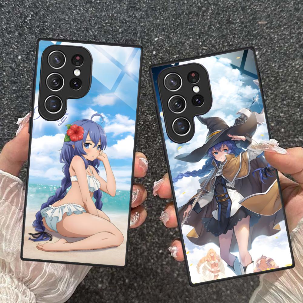 Mushoku Tensei Roxy Mobile Phone Case for Samsung Galaxy A56 55 54 53 52 51 36 35 34 23 16 15 5G Glass Colorful Cover Pretty