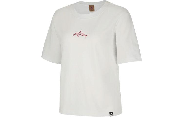 Nike ACG T Shirts Women s White Crew Neck Moderate Straight Fit DH4048-121 S