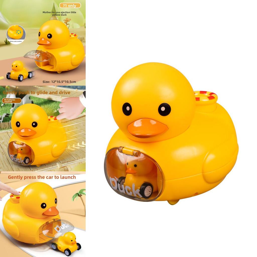 Inertia Baby Toy Car With Press And Launch Yellow Duck For Infant Play And Development
