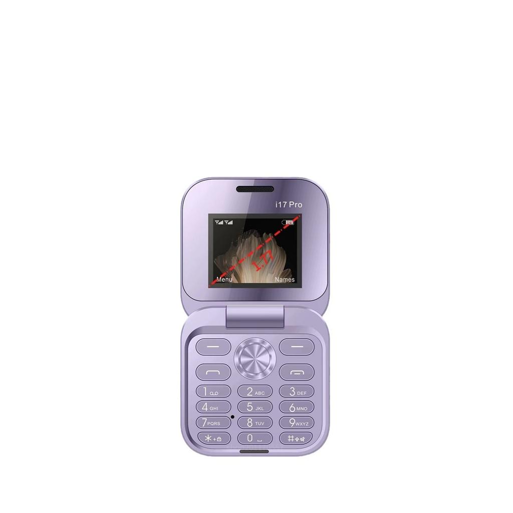 I17pro Flip Phone, Non-smart Phone Flip Machine Button Elderly Machine 2G Mobile Phone