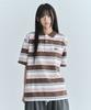 CGP Multi-Stripe Short-Sleeve Collared T-Shirt - Brown