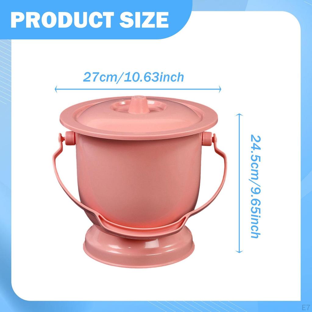Bedside Urinal Potty Pot Household Portable Toilet, Spittoon with Lid for Adults