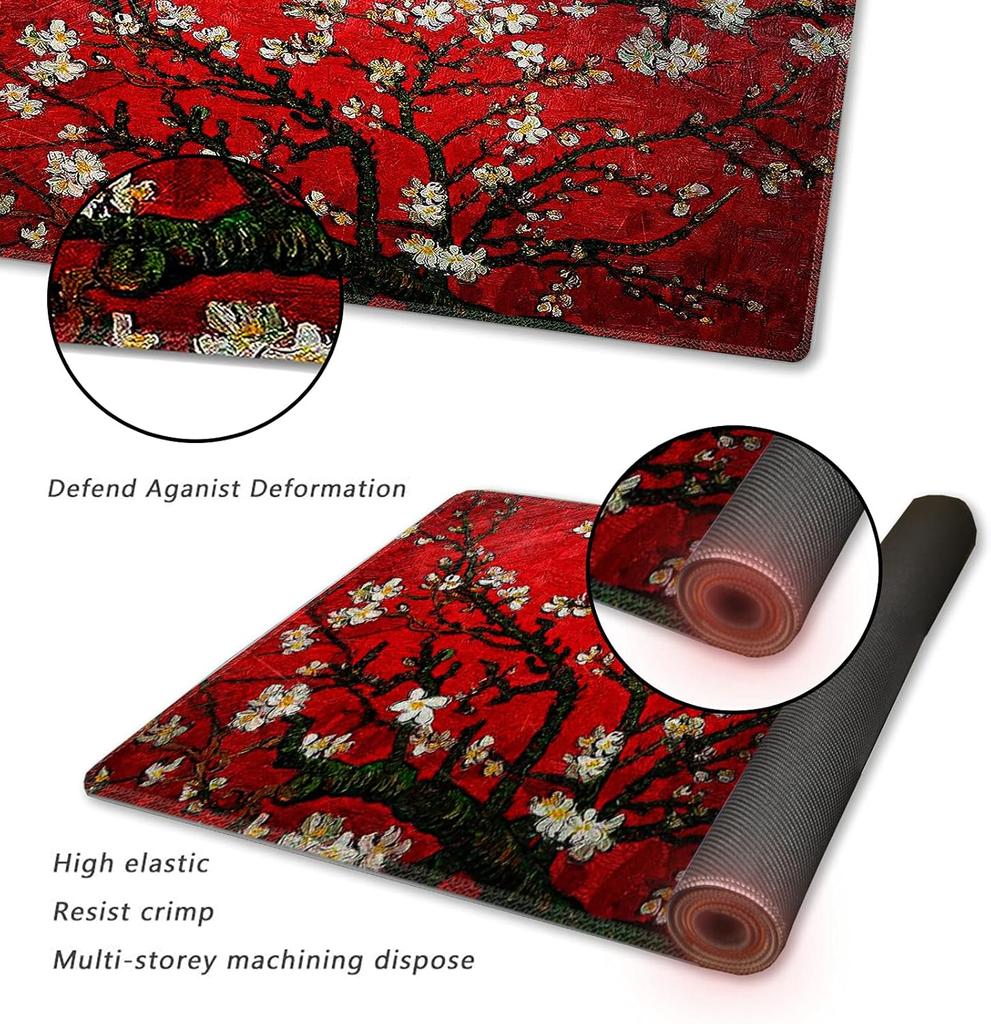 Large Gaming Mouse Pad XXL Extended Keyboard Mat Desk pad Mousepad Desk Decor Writing Pad Non-Slip Base Work Game Office Home