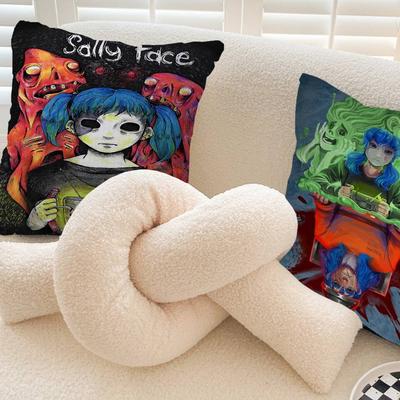 Game Sally Face Cushion Cover Polyester Sofa Cushions Decorative Throw Pillows Home Decoration Pillowcover