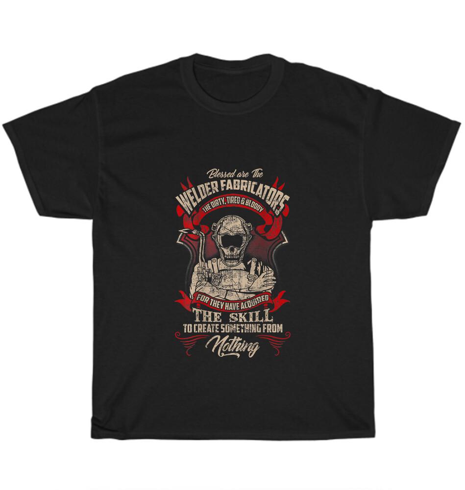 Welder Fabricator Create Something From Nothing Skull Welders Welding T-Shirt S разноцветный
