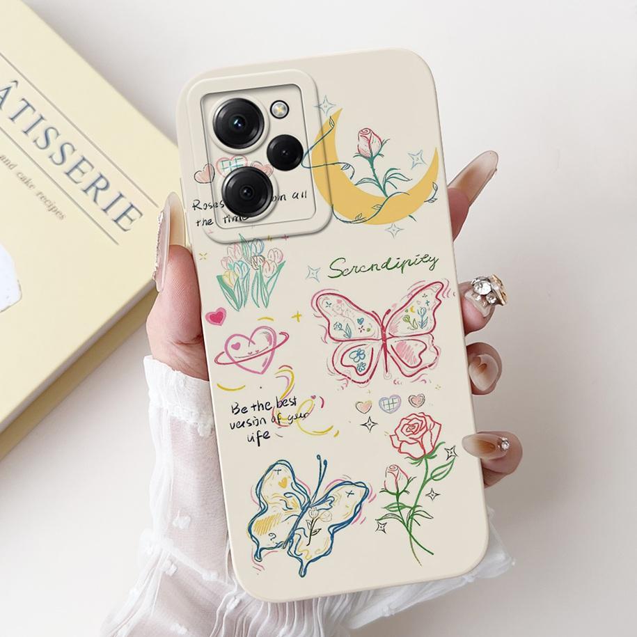 For Xiaomi Poco X5 Pro Case Cool Fashion Flower Sunset Soft Silicone Soft Protection Cover For Xiaomi Poco X5 X 5 X5Pro 5G Funda
