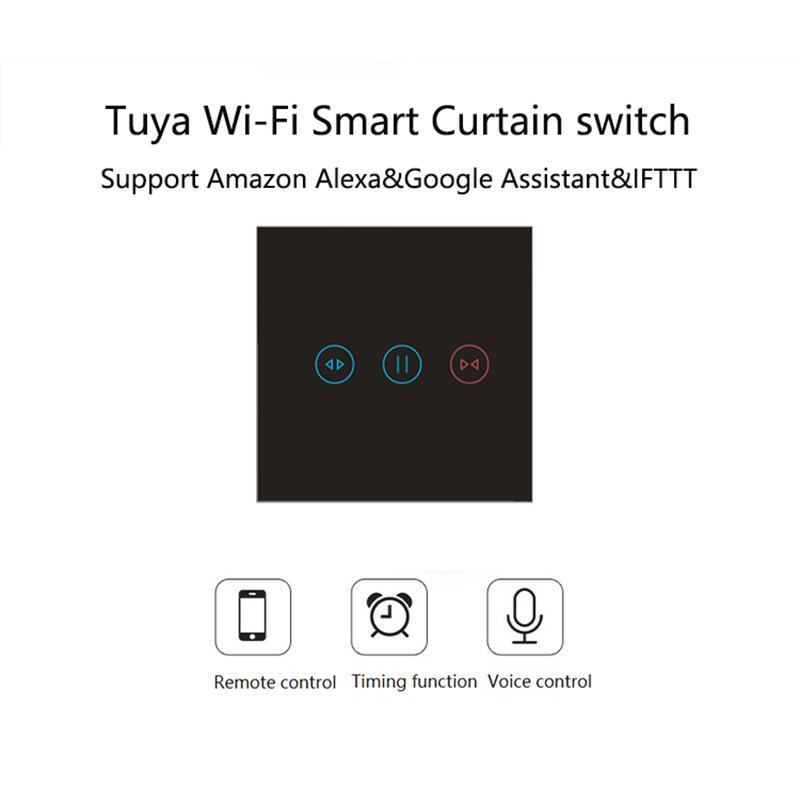 Graffiti WiFi Curtain Switch with Mobile Remote, Timer, Alexa & Google Voice Control