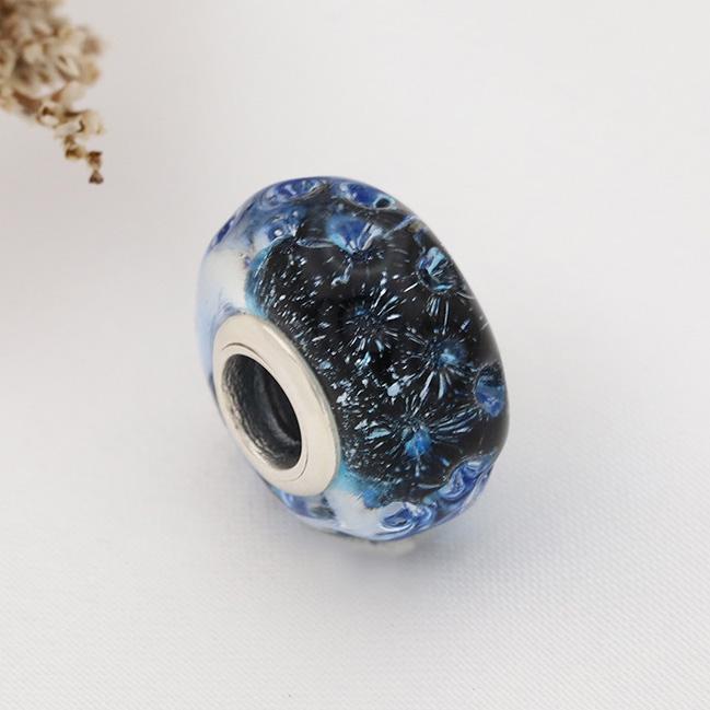 2025 Nový 925 Sterlingové Stříbro Modrá Řada Lesklý Zirkonový Korálek Přívěsek Náramek Náhrdelník Šperky Výroba Dárek pro Ženy