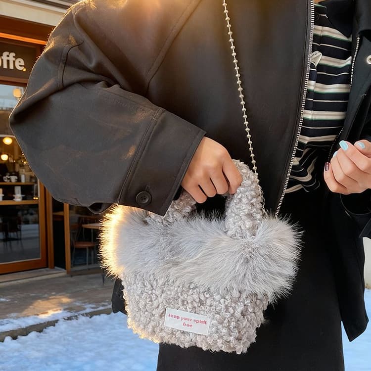 Women's Plush Mini Handbag Shoulder Bag