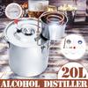 8 Γαλόνια 30Λ Αποστακτήρας Moonshine Αλκοόλ Ανοξείδωτος Χαλκός DIY Σπίτι Νερό Κρασί Αιθέριο Έλαιο Κιτ Ζυθοποίησης 304 Ανοξείδωτος Λέβητας