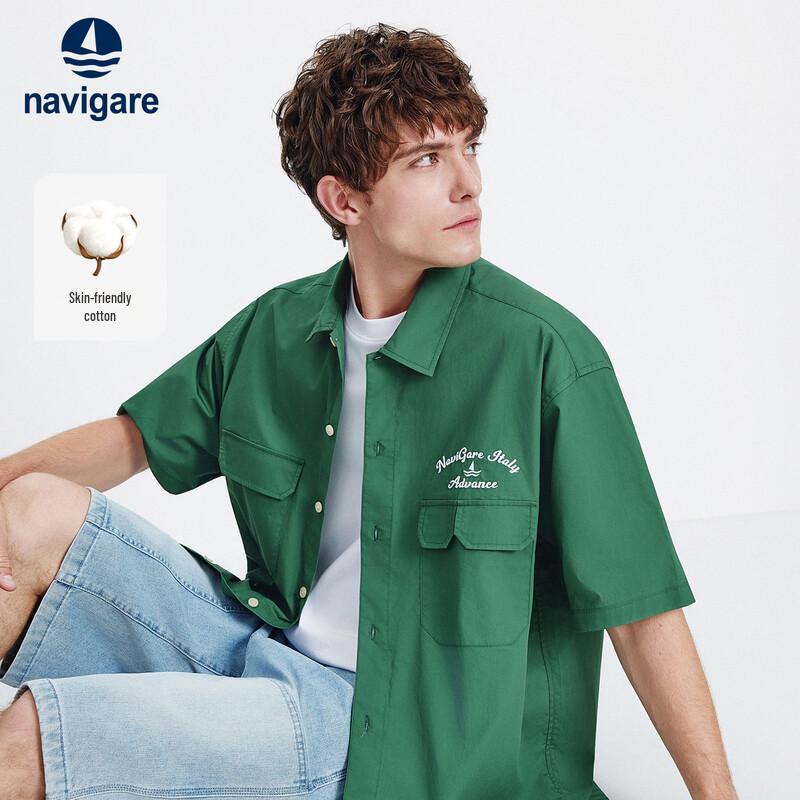 Navigare Men s Loose-Fit Short Sleeve Casual Shirt XL