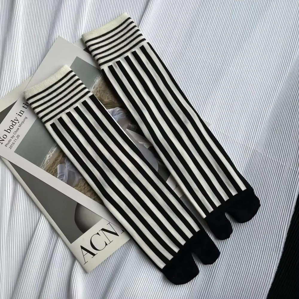Colorful Split Toe Socks Striped Women's Tabi Socks Fashion Toe Socks