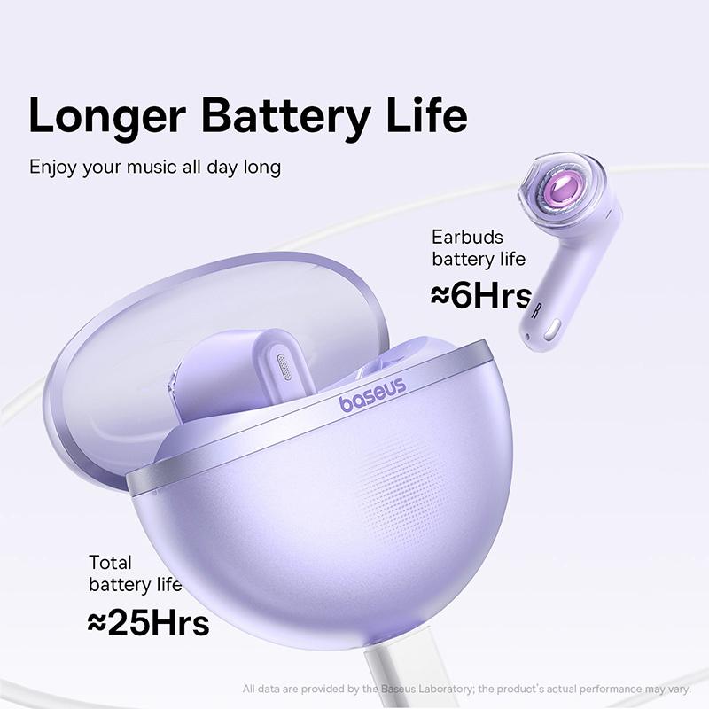 Baseus Bezdrátová sluchátka Bowie E5 TWS Sluchátka Bluetooth 5.3 25h Doba přehrávání 2 mikrofony Potlačení šumu Sluchátka pro HD volání Sluchátka HIFI