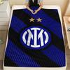 Inter Milan Printed Flannel Blanket, Soft Throw for Bedroom Sofa, Washable, Christmas Present, Great Gift.