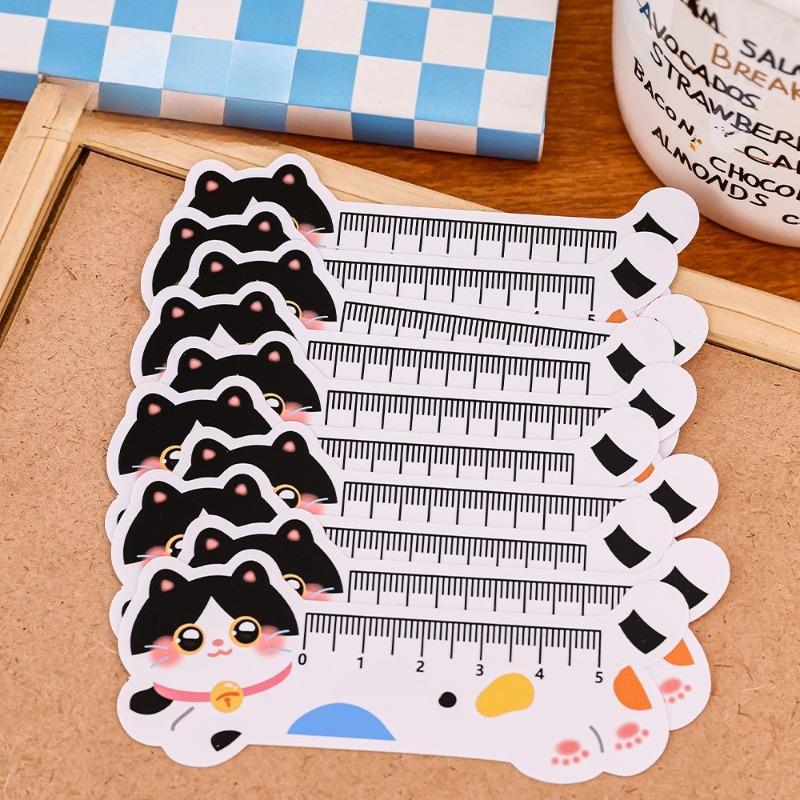 14 Pcs Cute Cartoon Ruler Bookmark Creative Animal Paper Bookmark Student Kid Stationery School Supplies
