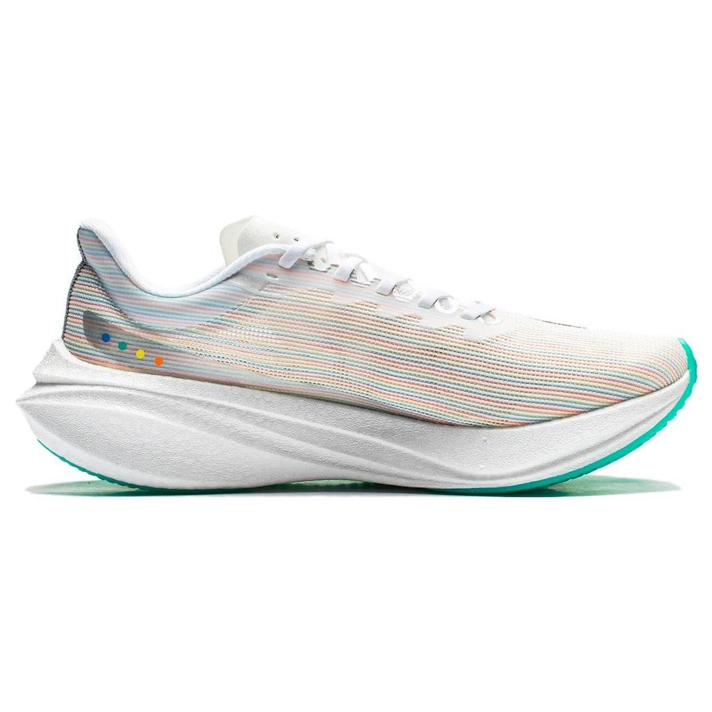 Li Ning Feidian 3 Challenger Slip Resistant, Breathable, And Resilient Low top Running Shoes Women's White Yellow Green ARMT038-17