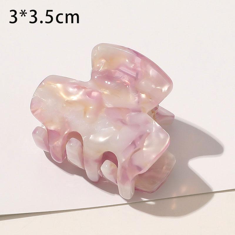 Sweet Small Mini Hair Claws Clip For Women Tortoiseshell Transparent Barrette Acrylic Geometric Hairpin Acetate Hair Accessories