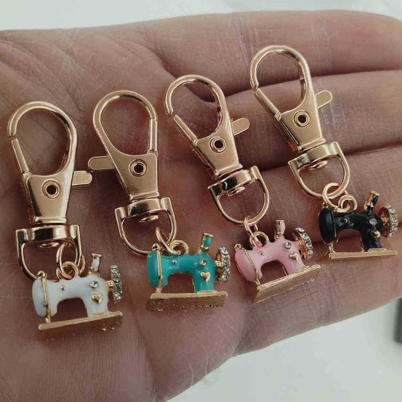 4pcs/set Sewing Machine Key Chain Retro Alloy Metal Decoration Fade Resistant Perfect For Holidays Special Occasions