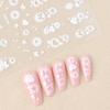 Halo Dyed Semi Transparent Hollow Butterfly Nail Sticker Love Star White Non Spray Nail Decoration Sticker