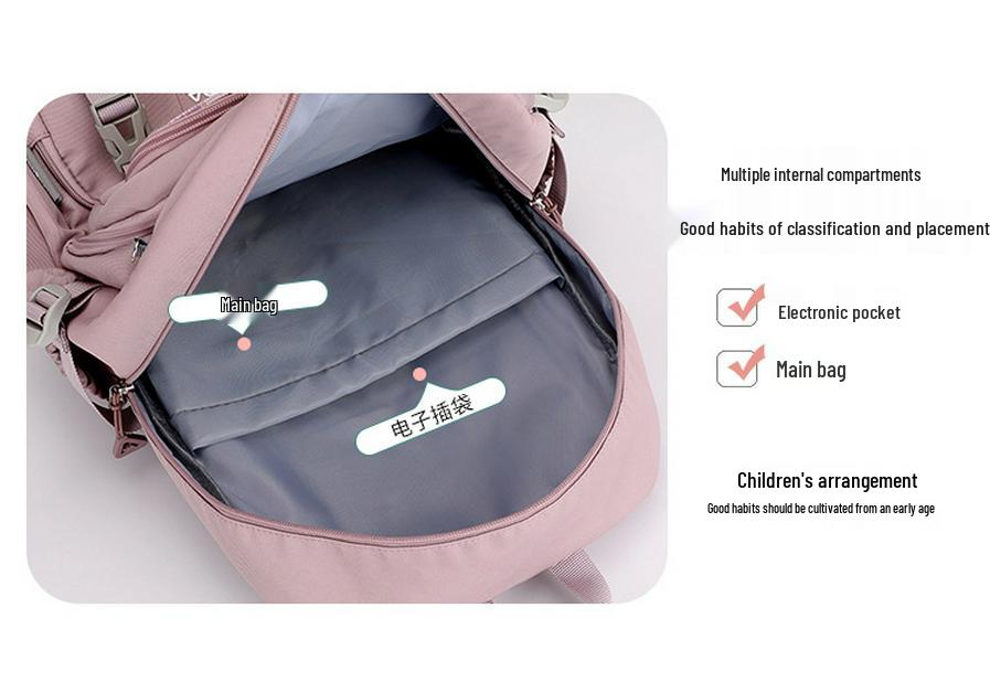 Stylish & Durable Large Capacity Backpack for Junior High School Girls